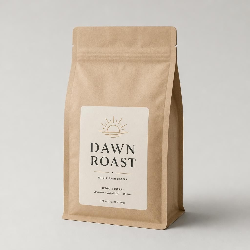 Coffee packaging mock-up with legible label generated by GPT Image 2