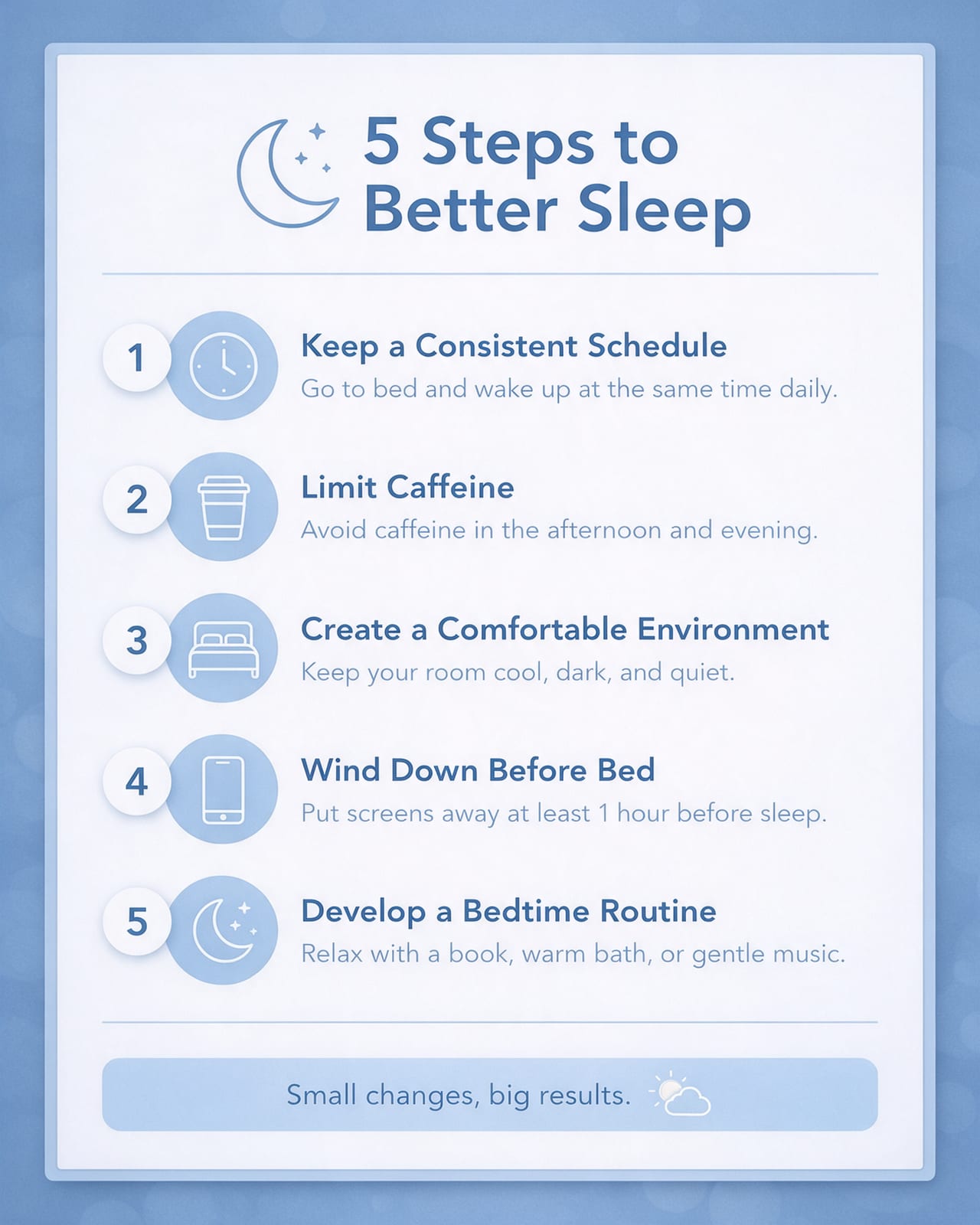 Infographic card with five numbered steps generated by Seedream 5.0 Pro